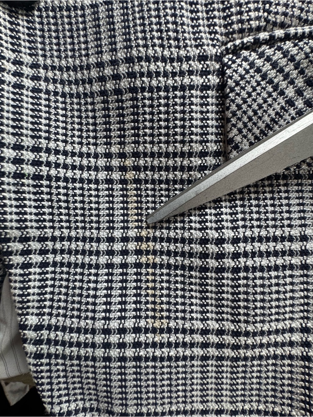 Veronica Beard Navy Plaid Single-Button Blazer Size 12 - Picture 9 of 9